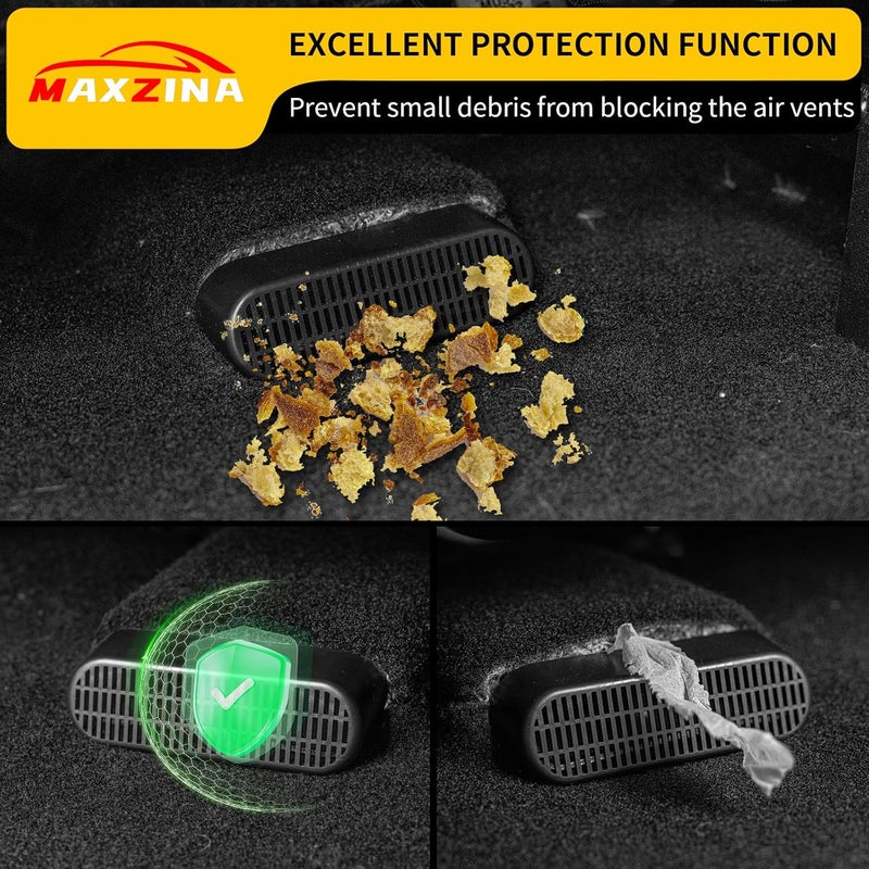 Maxzina Under Seat Vent Deflectors Compatible with 2015-2026 Ford F150 Rear Air Conditioning Vent Cover Plug-in Rear Floor AC Vent Filter Cooler Summer Air Vent Extension for 2025 F-150 Accessories - Image 5